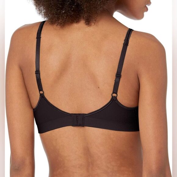 Hanes Women's Wireless Seamless Bra, ComfortFlex Fit Bra Black (106) - Picture 2 of 5
